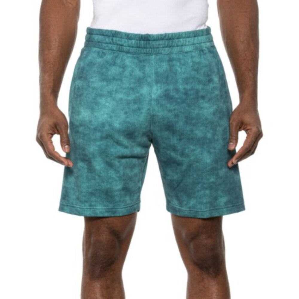 Adidas 3-Bar Washed Soft Shorts Teal Green Blue Size S